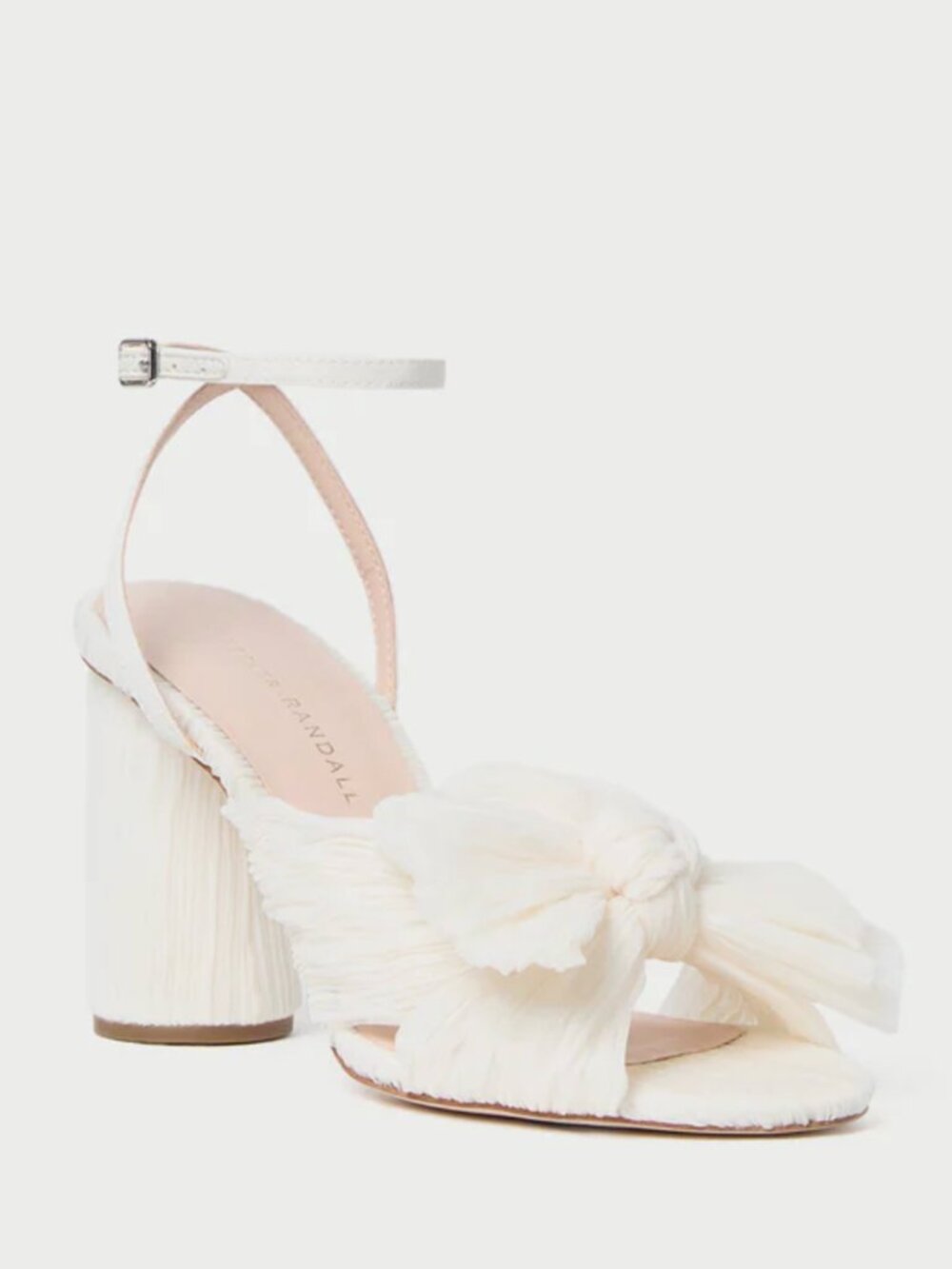 Loeffler Randall Camellia Pleated Bow Heel Pearl US9 NEW - Picture 14 of 16